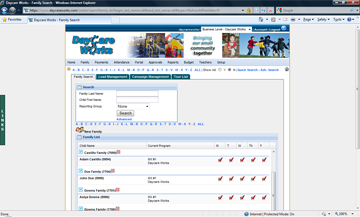 screenshot of family search